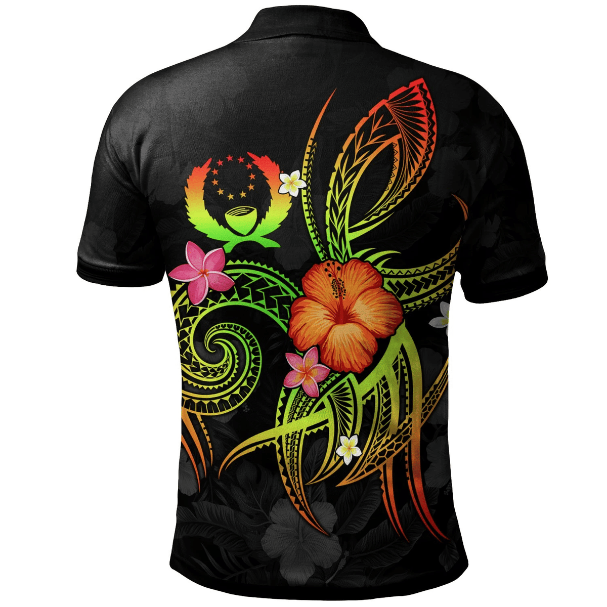 Polynesian Pride Apparel Pohnpei Polynesian Polo Shirt Legend of Pohnpei (Reggae) - Polynesian Pride