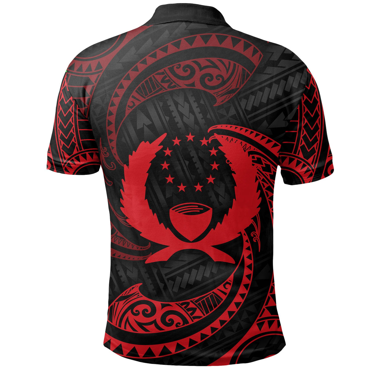 Polynesian Pride Apparel Pohnpei Micronesia Polo Shirt Red Tribal Wave - Polynesian Pride