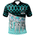 Polynesian Pride Apparel Chuuk Polo Shirt Coconut Leaves Weave Pattern Blue Unisex Blue - Polynesian Pride