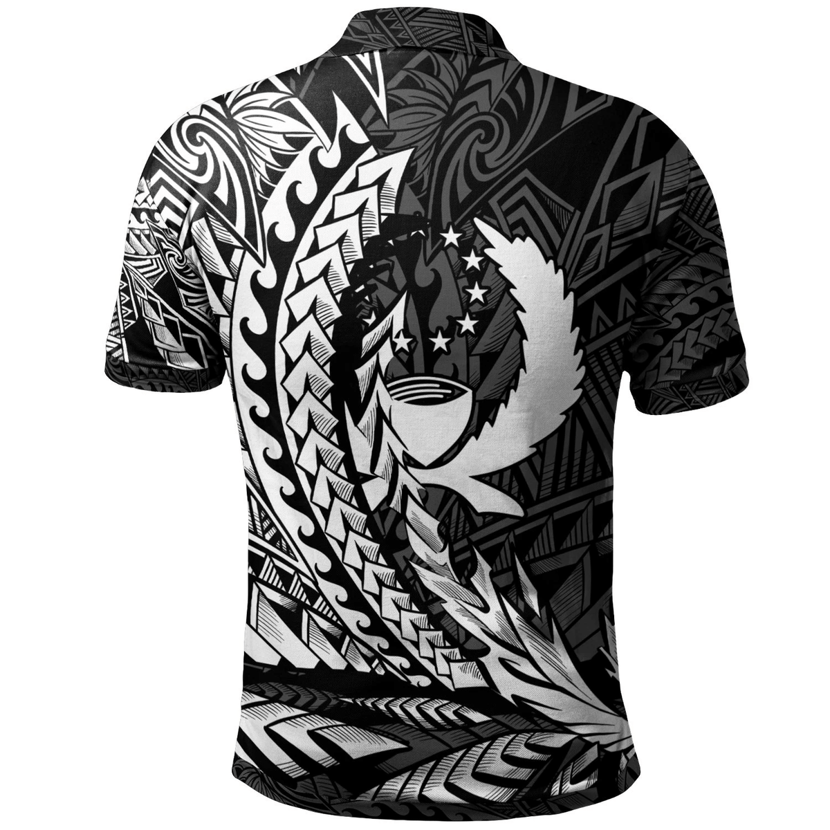 Polynesian Pride Apparel Pohnpei State Polo Shirt White Wings Style - Polynesian Pride
