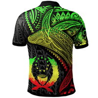 Polynesian Pride Apparel Pohnpei Polo Shirt Humpback Whale and Coat of Arms Reggae - Polynesian Pride