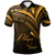 Polynesian Pride Apparel Pohnpei State Polo Shirt Gold Color Cross Style Unisex Black - Polynesian Pride