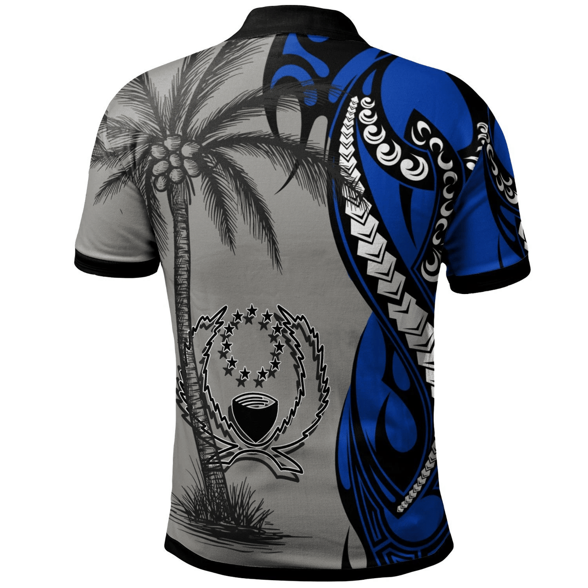 Polynesian Pride Apparel Pohnpei Polo Shirt Classical Coconut Tree - Polynesian Pride