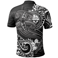 Polynesian Pride Apparel FSM Polo Shirt White Shark Polynesian Tattoo - Polynesian Pride