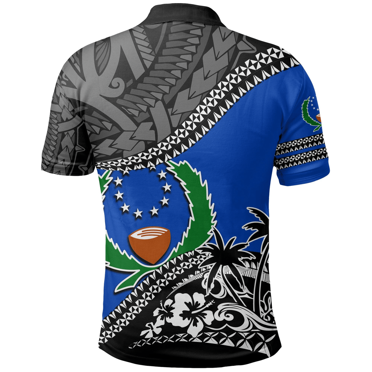 Polynesian Pride Apparel Pohnpei Polo Shirt Fall In The Wave - Polynesian Pride