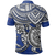 Polynesian Pride Apparel Chuuk Polo Shirt Chuuk FLag White Turtle Hibiscus (Blue) - Polynesian Pride