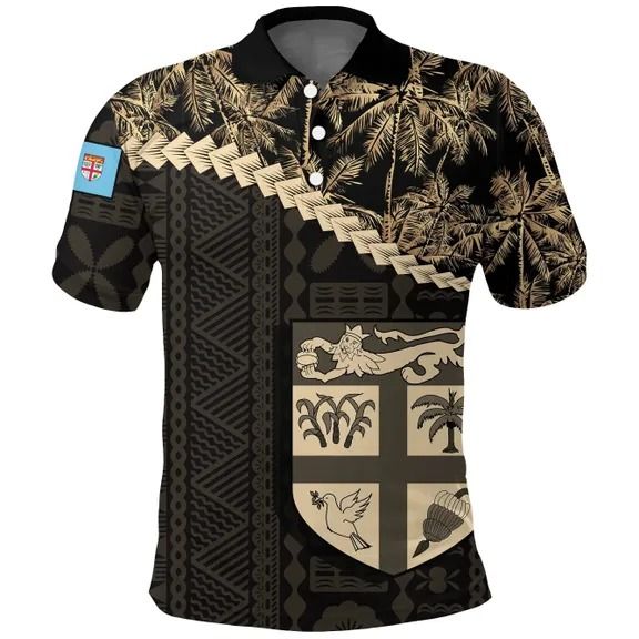 Polynesian Pride Apparel Fiji Polo Shirt Golden Coconut Unisex Gold - Polynesian Pride