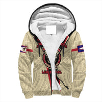 Samoan Hoodie - American Samoa Law School Sherpa Hoodie Unisex Beige - Polynesian Pride