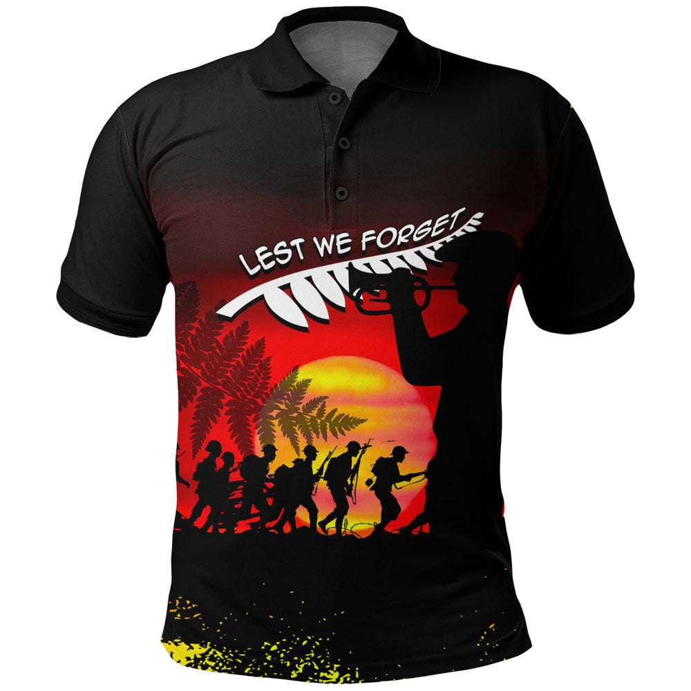 Polynesian Pride Clothing ANZAC Lest We Forget Sun Polo Shirt - Polynesian Pride