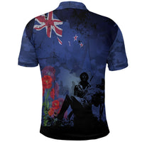 Polynesian Pride Clothing New Zealand ANZAC Day Soldier and Poppy Camouflage Polo Shirt - Polynesian Pride