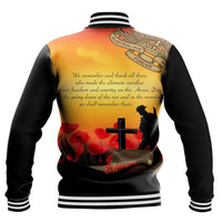 Polynesian Pride Clothing - Anzac Day We Shall Remember Them Baseball Jacket - Polynesian Pride