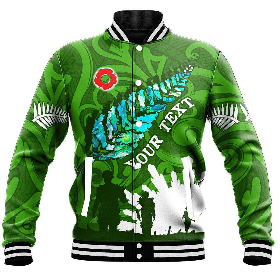 Polynesian Pride Clothing - (Custom) New Zealand Anzac Walking In The Sun Baseball Jacket - Polynesian Pride