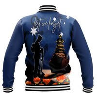 Polynesian Pride Clothing - Anzac Day Navy Blue Baseball Jacket - Polynesian Pride