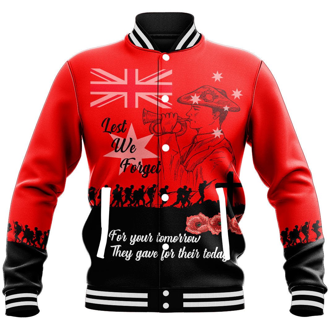 Polynesian Pride Clothing - Lest We Forget For Those Who Leave Never To Return Baseball Jacket - Polynesian Pride