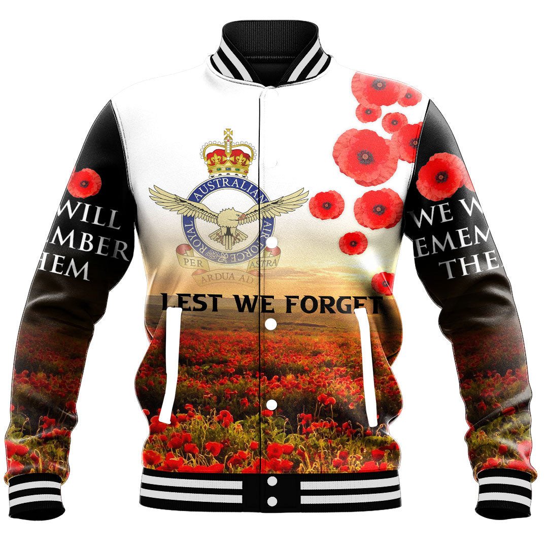 Polynesian Pride Clothing - Anzac Day Australian Air Force Baseball Jacket - Polynesian Pride