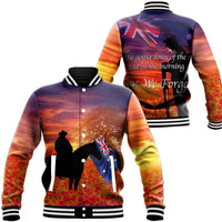 Polynesian Pride Clothing - Australia Lest We Forget Light Horse Silhouette Baseball Jacket Unisex Black - Polynesian Pride