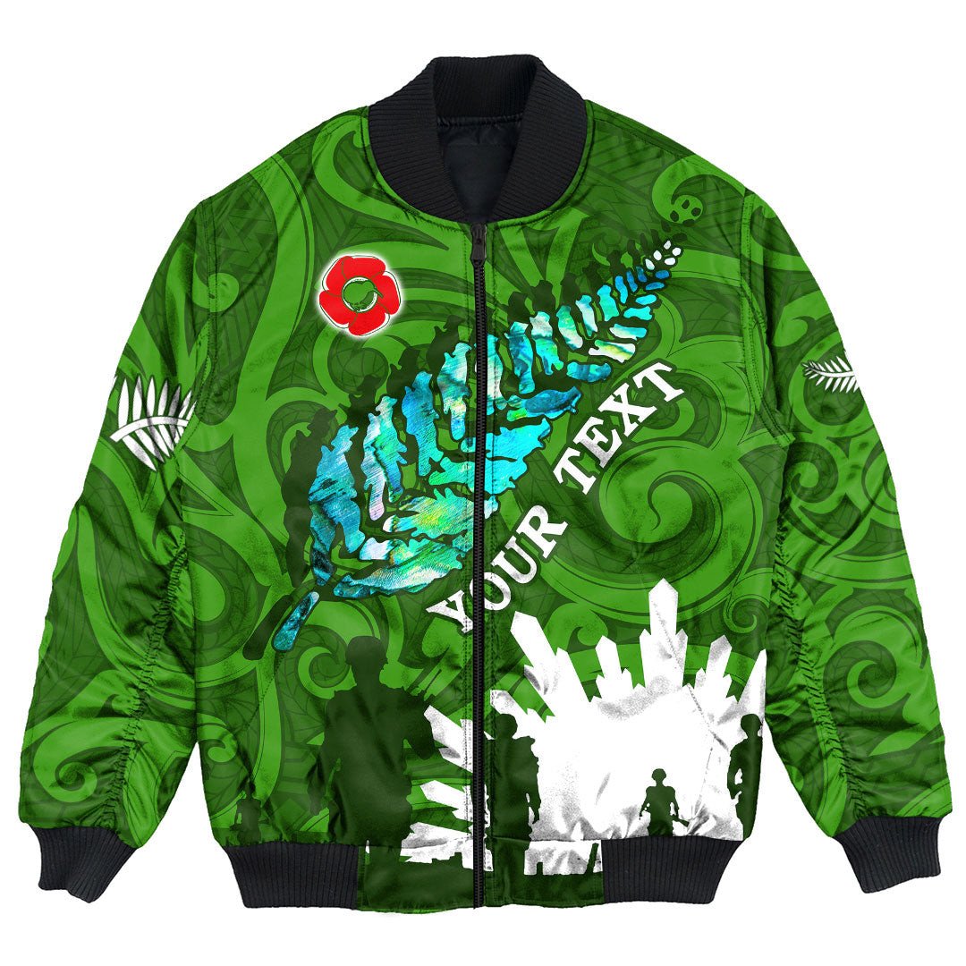 Polynesian Pride Clothing - (Custom) New Zealand Anzac Walking In The Sun Bomber Jacket Unisex Black - Polynesian Pride