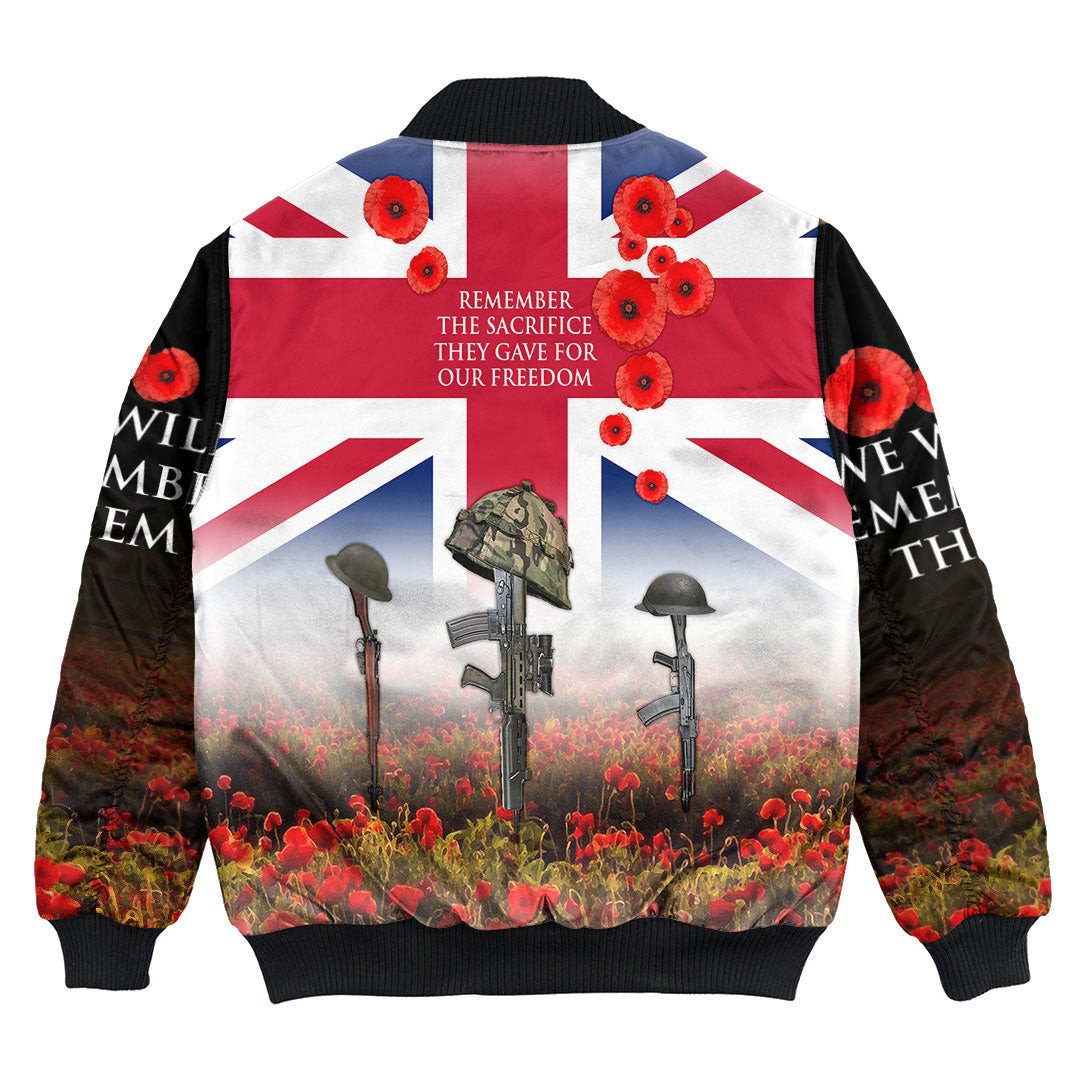 Polynesian Pride Clothing - Remember The Sacrifice They Gave For Out Freedom Bomber Jacket - Polynesian Pride