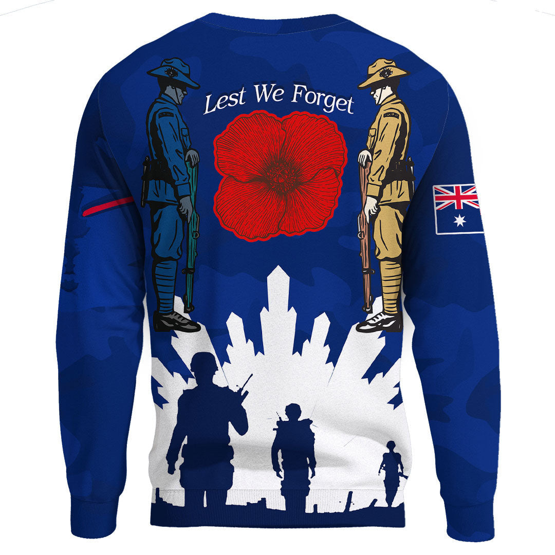 Polynesian Pride Clothing - (Custom) Australia Anzac Camouflage Mix Fern.Sweatshirt - Polynesian Pride