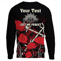 Polynesian Pride Clothing - (Custom) Anzac Day Camouflage Poppy & Barbed Wire.Sweatshirt - Polynesian Pride