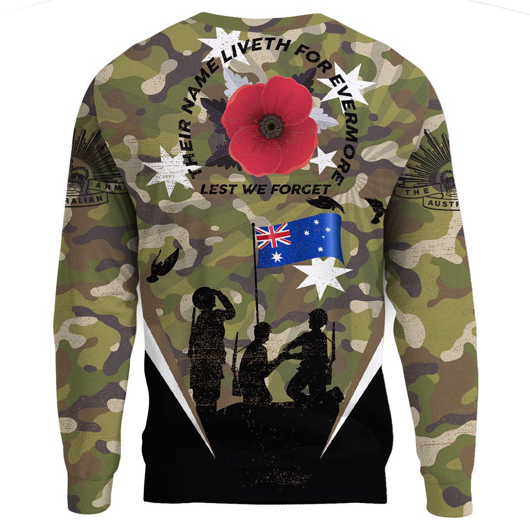 Polynesian Pride Clothing - Anzac Day Their Name Liveth For Evermore.Sweatshirt - Polynesian Pride