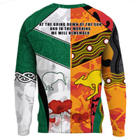Polynesian Pride Clothing - (Custom) Anzac Day Australia - New Zealand Mix.Sweatshirt - Polynesian Pride
