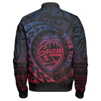 Polynesian Pride Jacket - Guam Rising Style Sleeve Zip Bomber Jacket LT10 - Polynesian Pride