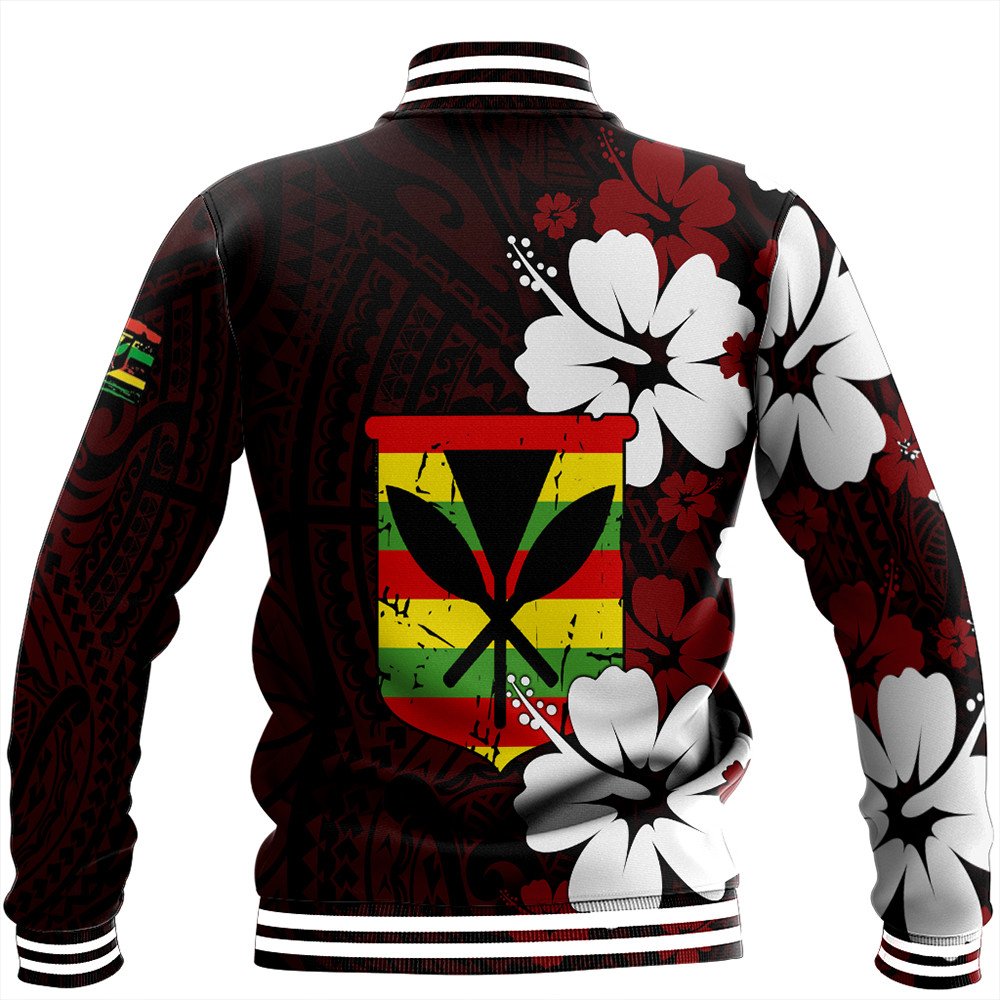 Polynesian Pride Jacket - Hawaii Kanaka Hibiscus Style Baseball Jacket LT10 - Polynesian Pride