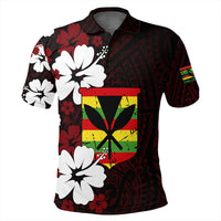 Polynesian Pride Apparel Hawaii Kanaka Hibiscus Style Polo Shirt LT10 Red - Polynesian Pride