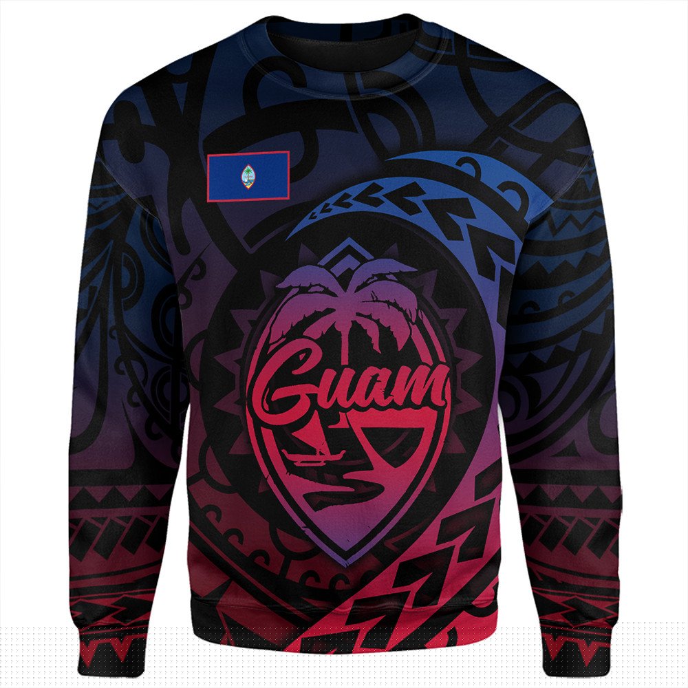 Polynesian Pride Sweatshirt - Guam Rising Style Sweatshirt LT10 Unisex Black - Polynesian Pride