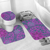 Polynesian Home Set - Polynesian Teal And Rose Tribal Floral Print Bathroom Set LT10 - Polynesian Pride