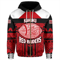 Polynesian Pride Hoodie Personalized Hawaiian High Kahuku Zip Hoodie LT10 Zip Hoodie Red - Polynesian Pride