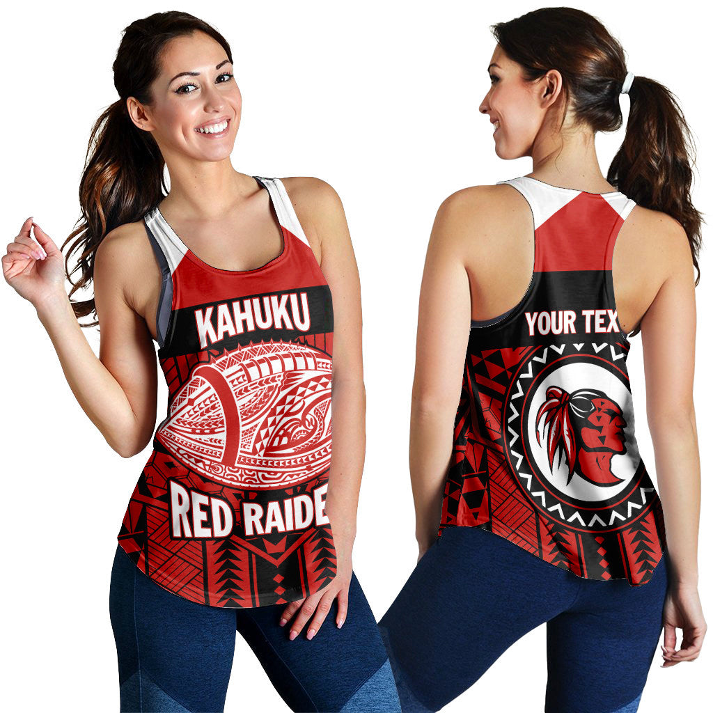 Polynesian Pride Clothing - Personalized Hawaiian High Kahuku Racerback Tank LT10 Red - Polynesian Pride