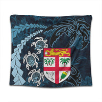 Polynesian Pride Home Decor - Fiji Coat of Arms Turtle Palm Tree Tapestry LT10 - Polynesian Pride