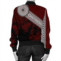 Polynesian Pride Jacket - Fiji Masa Paint Style Bomber Jacket LT10 - Polynesian Pride
