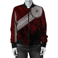 Polynesian Pride Jacket - Fiji Masa Paint Style Bomber Jacket LT10 - Polynesian Pride