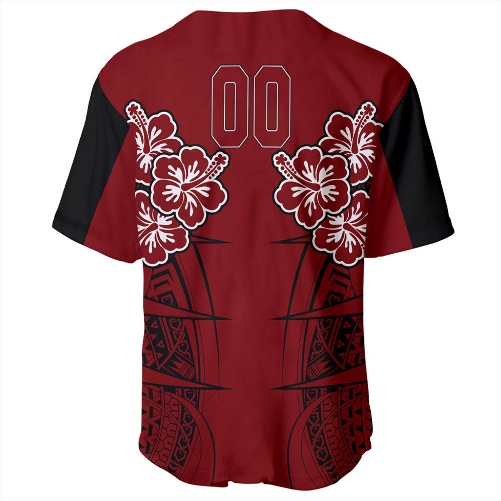 Polynesian Pride Shirt - Personalized Hawaii Spearhead Hibiscus Polynesian Baseball Jersey LT10 - Polynesian Pride