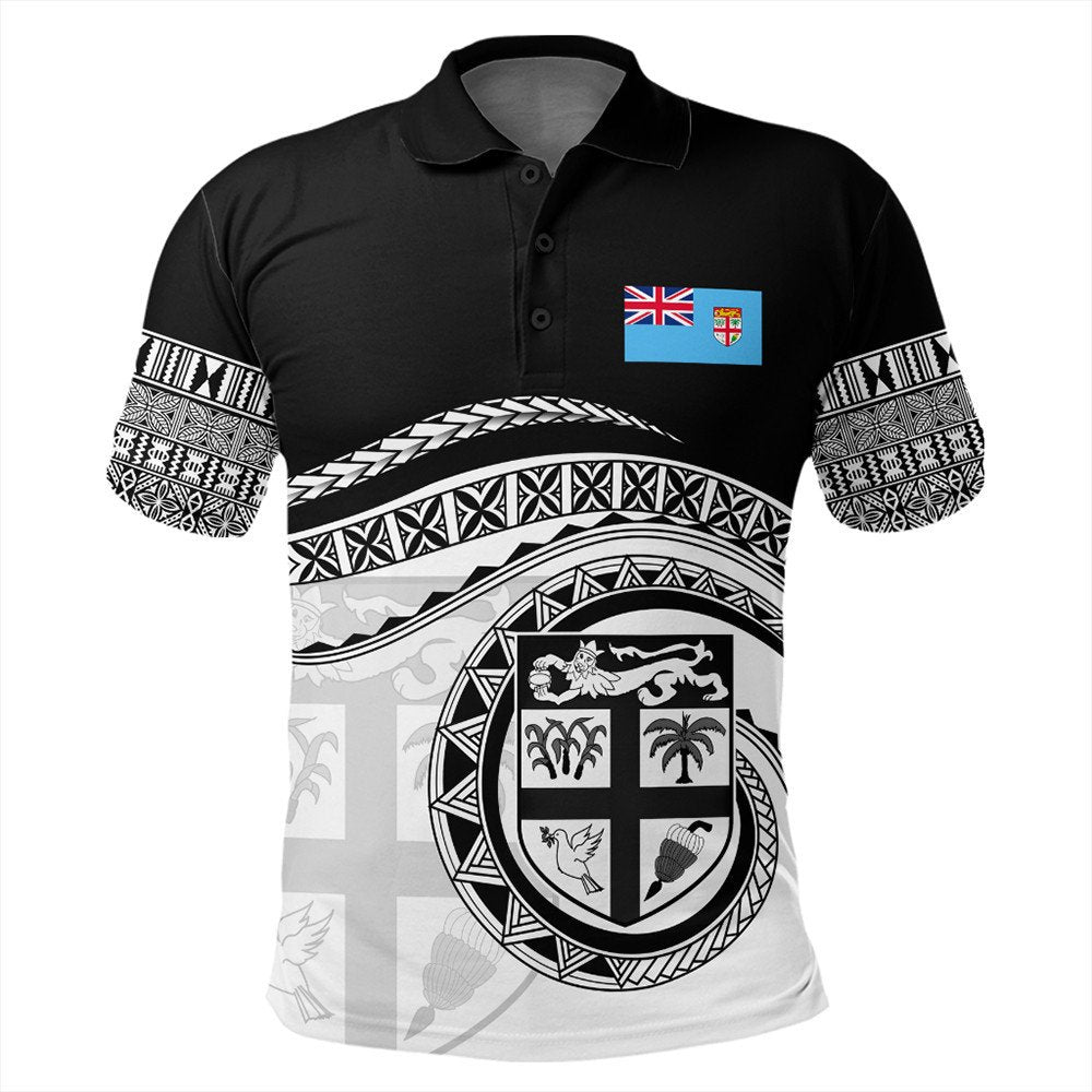 Polynesian Pride Apparel Fiji Rugby Concept Polo Shirt LT10 Black - Polynesian Pride
