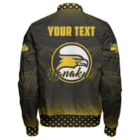 Polynesian Pride Jacket - Personalized Hawaii Class Of Nanakuli Golden Hawks Sleeve Zip Bomber Jacket LT10 - Polynesian Pride