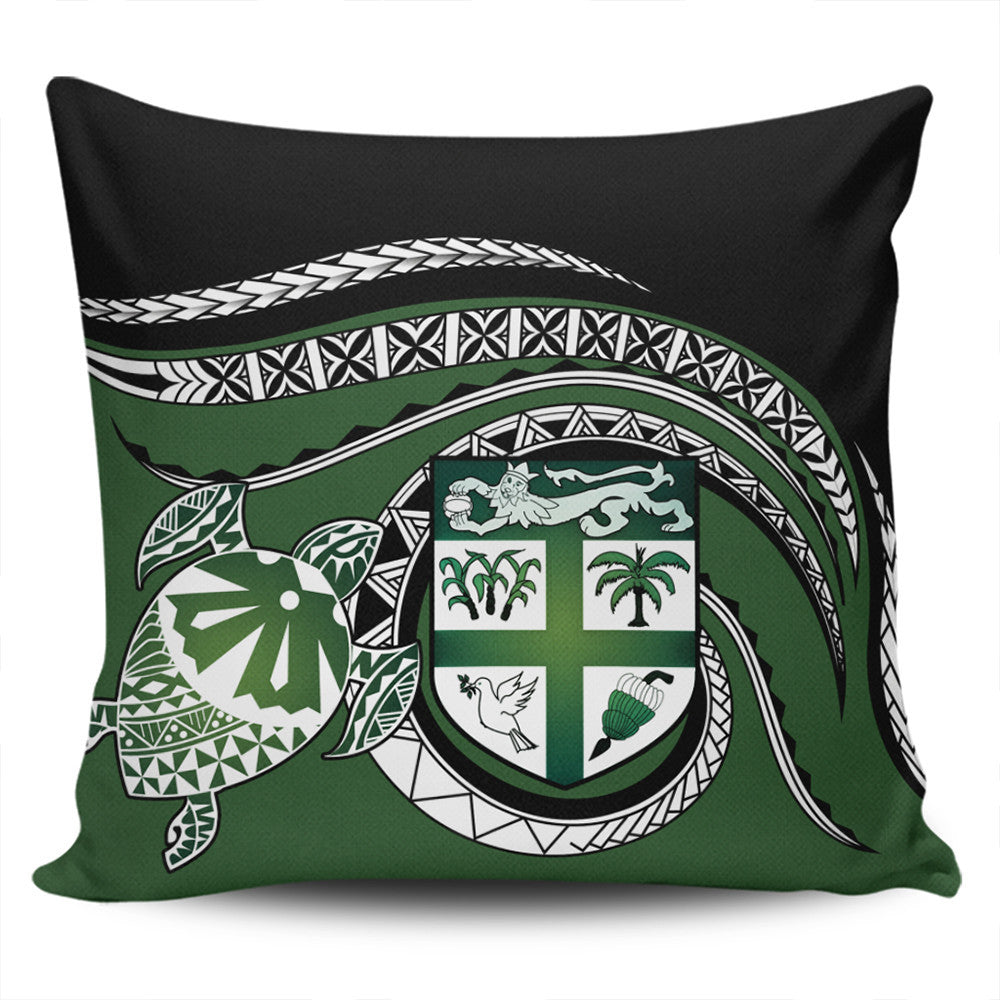 Polynesian Pride Home Set - Fiji Masi Turtle Pillow Covers LT10 One Size Green - Polynesian Pride