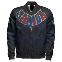 Polynesian Pride Jacket - Samoa Forever Sleeve Zip Bomber Jacket LT10 Unisex Black - Polynesian Pride