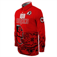 Polynesian Pride Shirt - Personalized 808 Kahuku Long Sleeve Button Shirt LT10 - Polynesian Pride