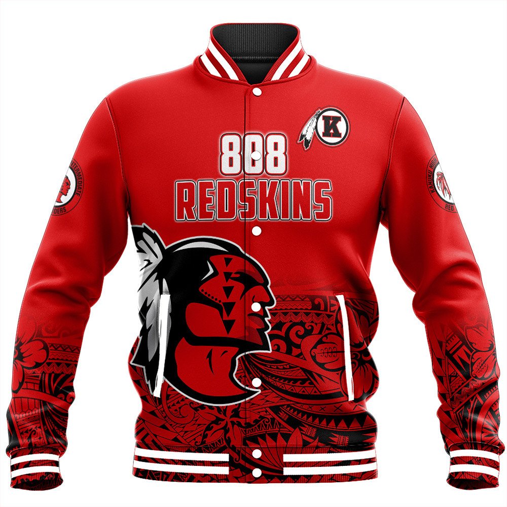 Polynesian Pride Jacket - Personalized 808 Kahuku Baseball Jacket LT10 Unisex Red - Polynesian Pride