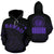 Hawaii Polynesia Hoodie Violet Tatau Style Unisex White - Polynesian Pride