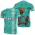 Hawaiian Islands Warrior Kakau Turquoise Polynesian T Shirt Unisex Turquoise - Polynesian Pride