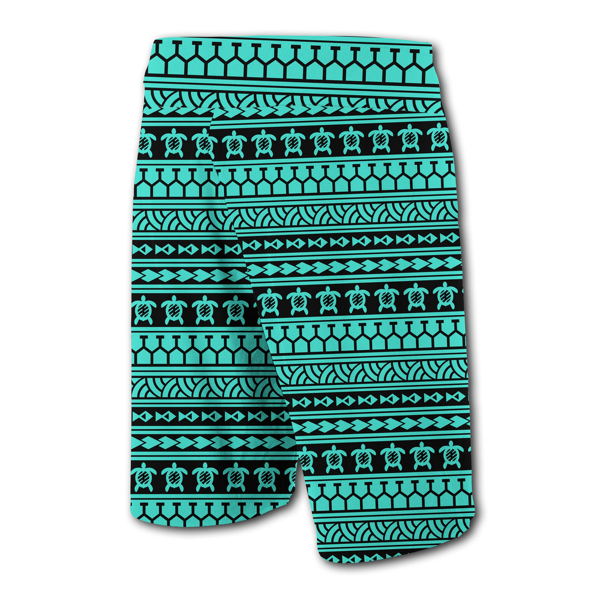 Hawaii Polynesian Tattoo Tribal Board Shorts Turquoise - Polynesian Pride