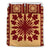 Hawaiian Quilt Pattern Tradition Bedding Set Black - Polynesian Pride