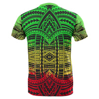 Polynesian T Shirt Polynesian Lion Tattoo Style Reggae Style - Polynesian Pride