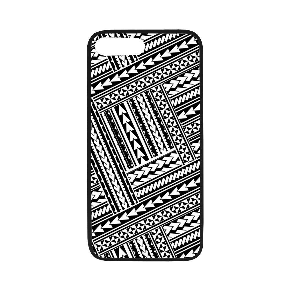 Polynesian 17 Rubber Phone Case One Size iPhone 7 plus (5.5") Black - White - Polynesian Pride