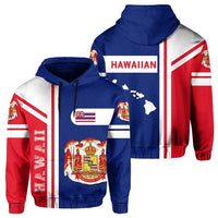 Hawaii Polynesian Hoodie Morale Style Unisex Blue - Polynesian Pride